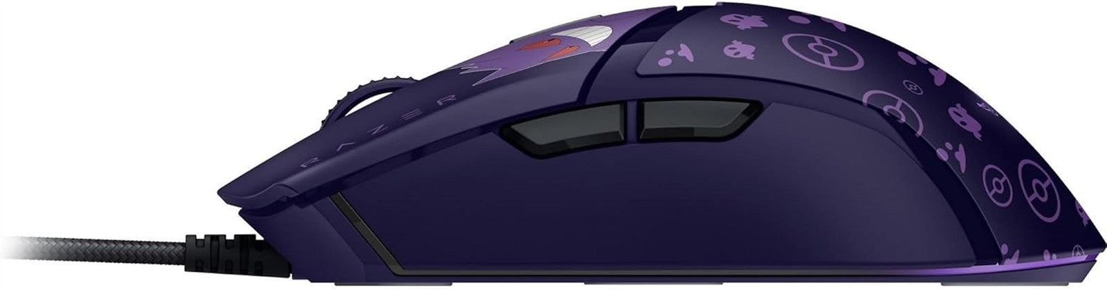 Razer Cobra Gengar Edition - Leichte kabelgebundene Gaming-Maus - 8500 DPI Sensor - 58g - optische Mausschalter 3th Gen - Chroma-Beleuchtung - Speedflex-Kabel - PC/MAC | Pokémon Gengar