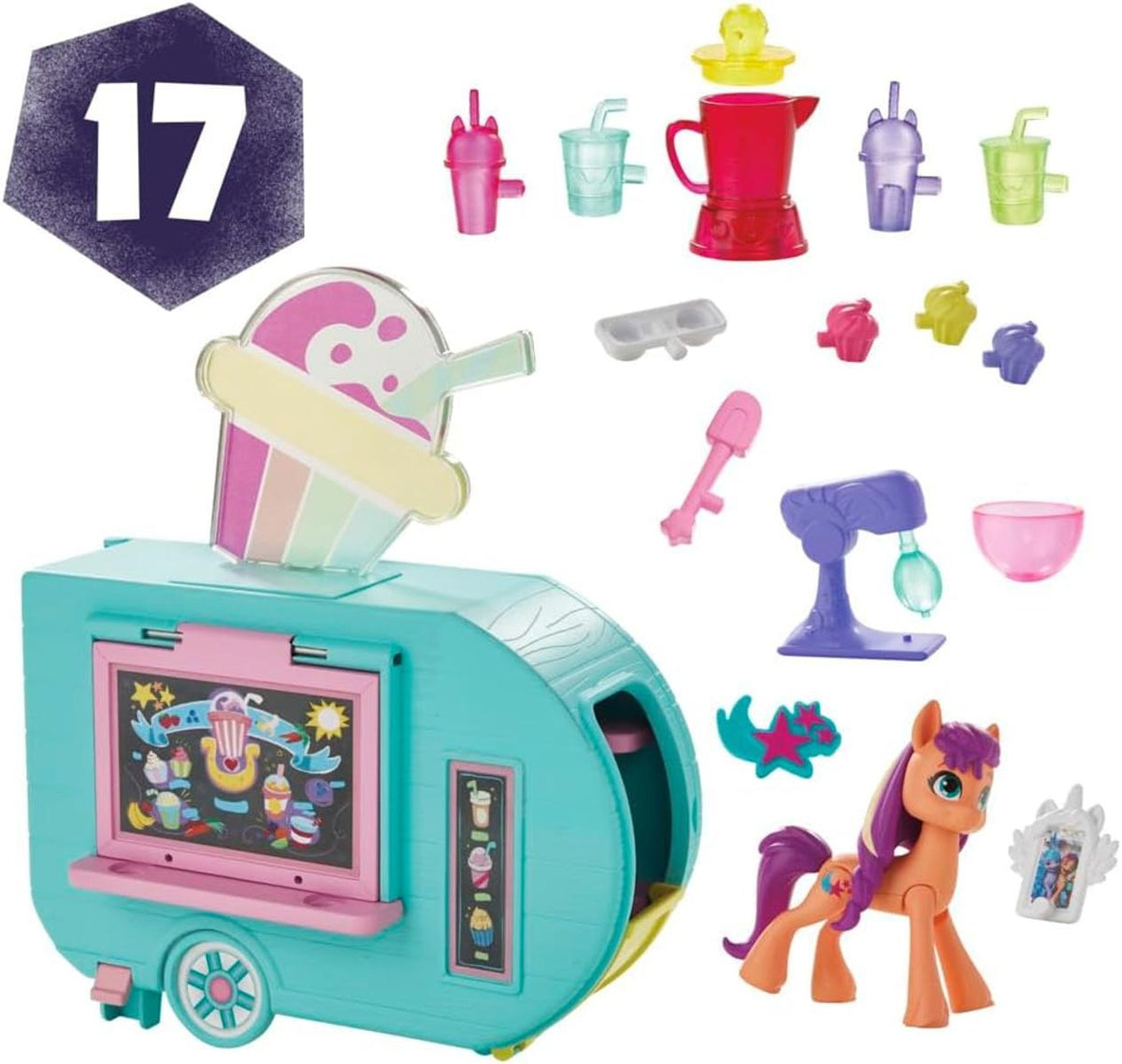 My Little Pony Spielzeug Sunny Starscout Smoothie Truck, kleine Hoof to Heart Ponyfigur