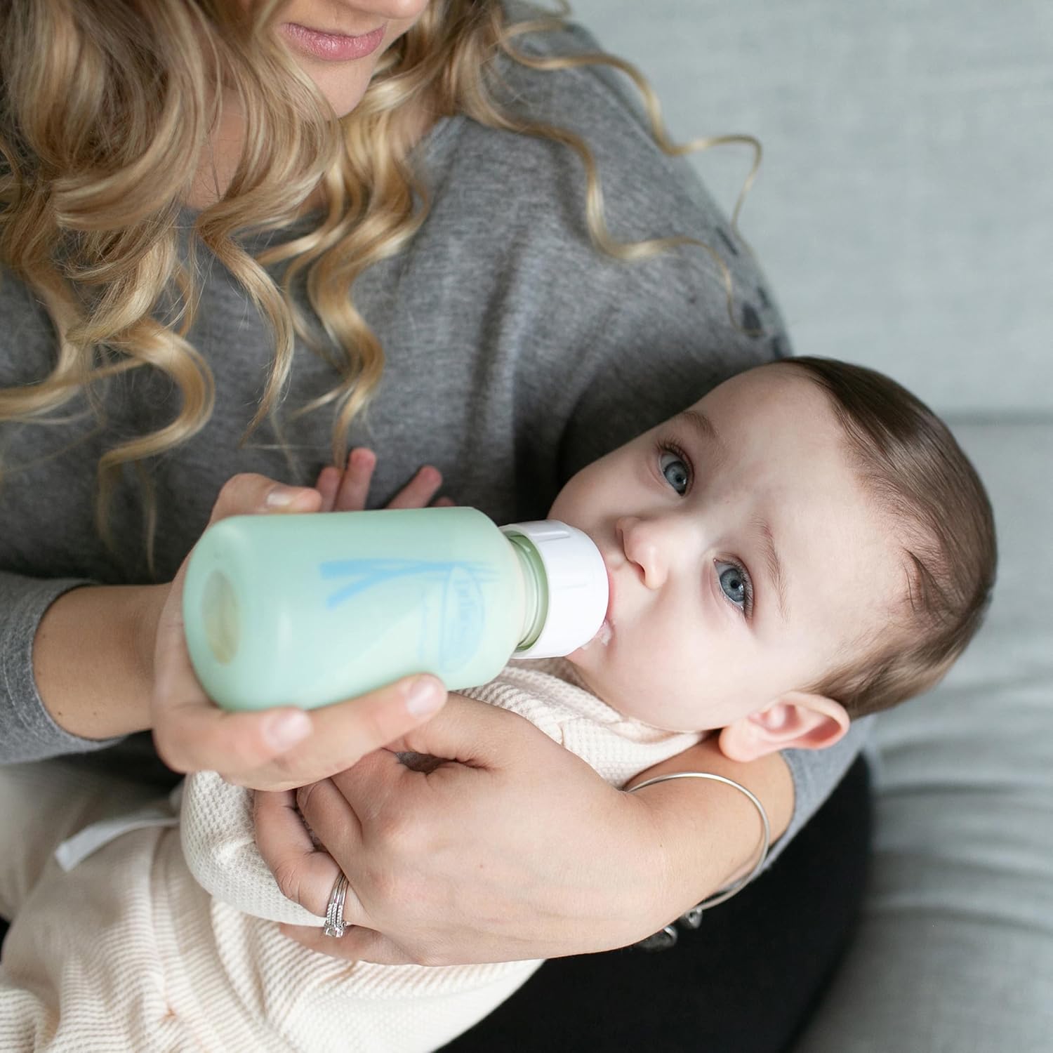 Dr. Brown's Anti-Colic Options+ schmale Glas-Babyflasche mit langsamem Trinksauger Stufe 1, BPA-frei, 120 ml, 0 m+, 1 Packung