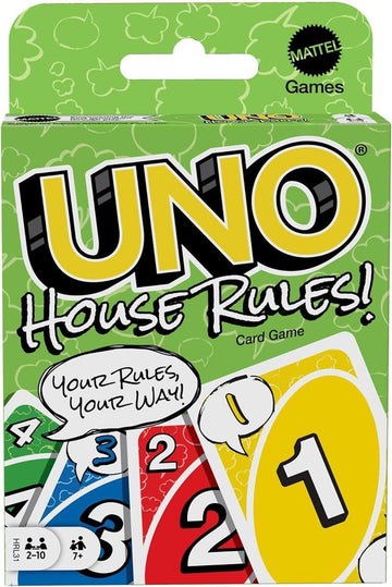 Mattel Games UNO House Rules Kartenspiel für Familienabende, Spieleabende, Reisen, Camping und Partys, HRL31