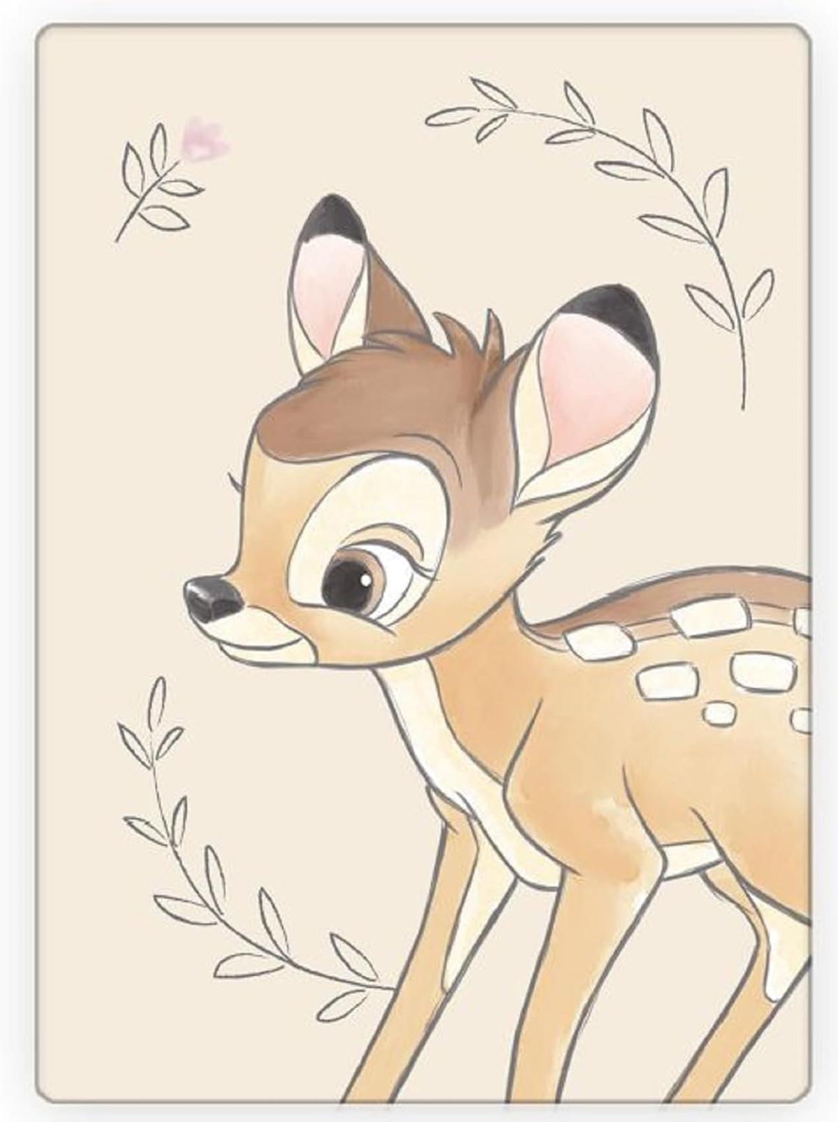 Disney Bambi Fleecedecke Schmusedecke Kuscheldecke 100 x 140 cm