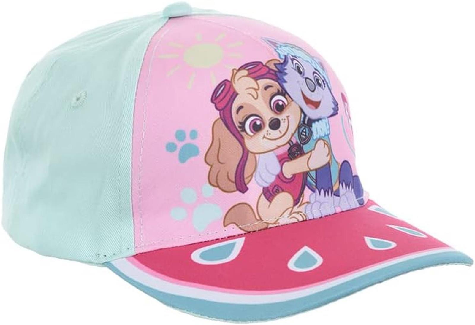 PAW PATROL Baseball Cap, Kappe Schirmmütze Hut für Kinder Mädchen mit Klettverschluss verstellbar Gr. 54