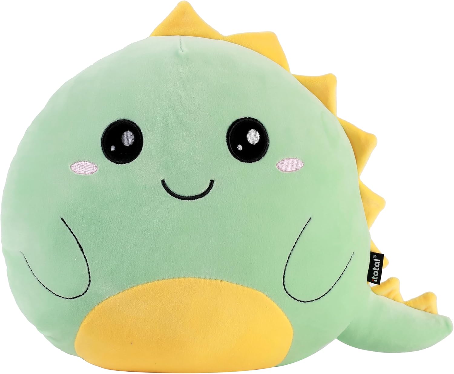 I-TOTAL ® - Dekokissen für Kinder/Wohnzimmer, Flauschiges Stoffkissen in Form Dino