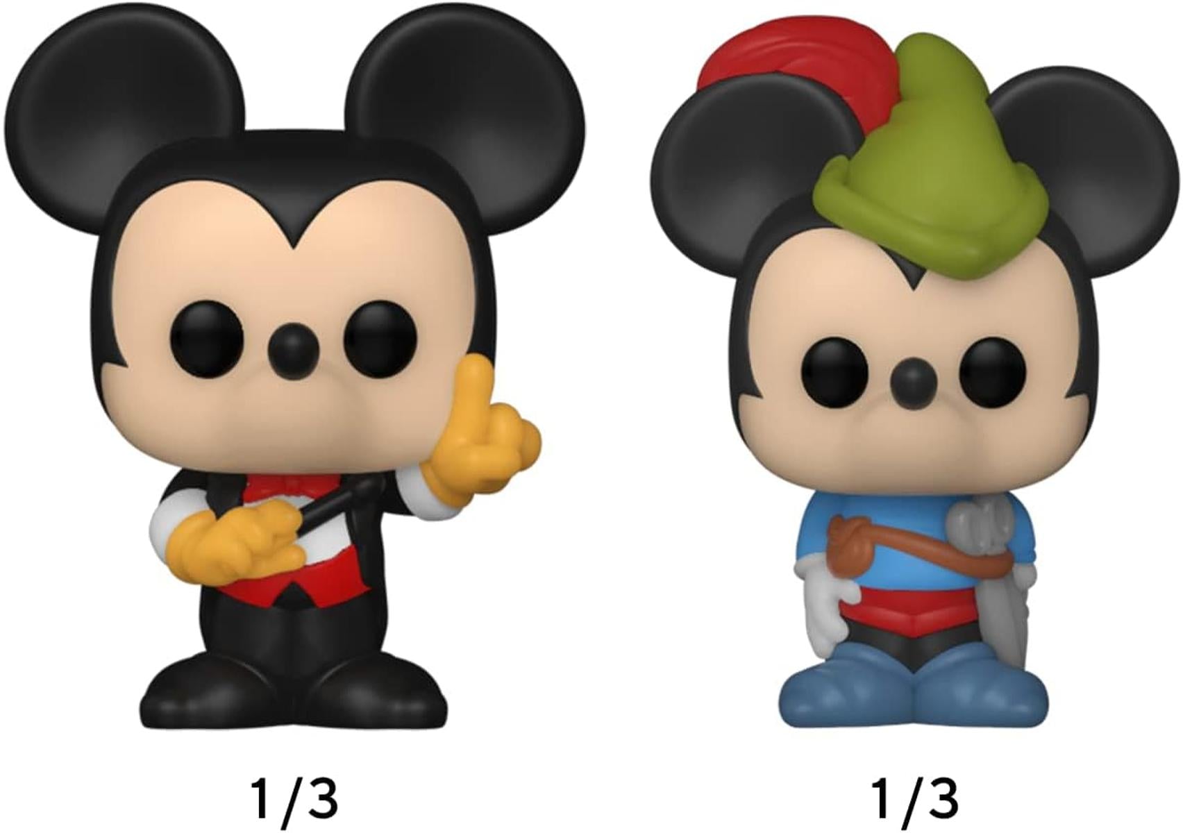 Funko Bitty Pop! Disney - Minnie Mouse (red Dress), Daisy Duck, Donald Duck und eine Überraschungs-Mini-Figur - 0.9 Inch (2.2 cm) Sammlerstück Stapelbares Display-Regal Inklusive - Geschenkidee