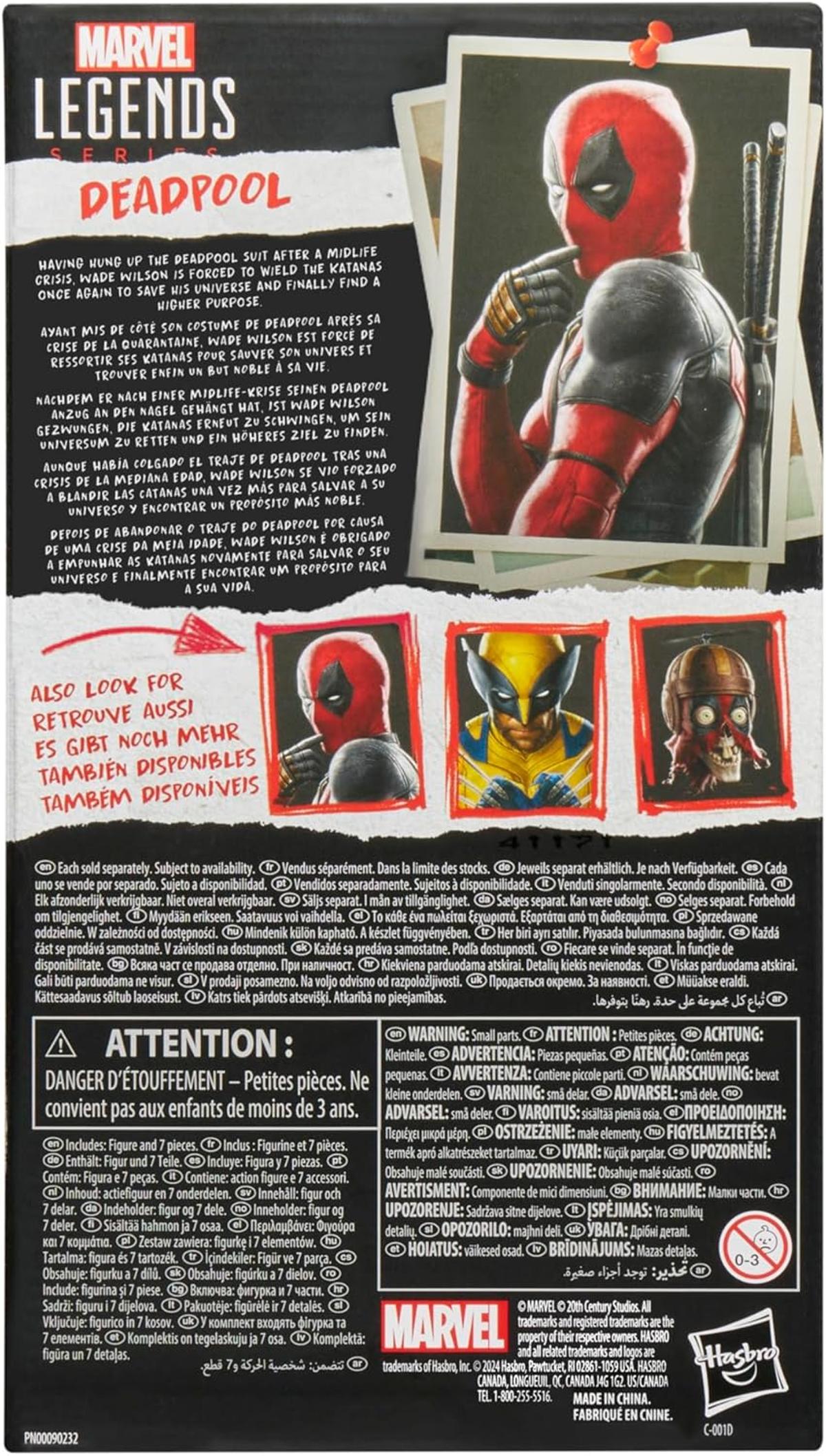 Marvel Legends Series Deadpool, Deadpool & Wolverine Action-Figur (Skala 15 cm), Sammlerobjekt für Erwachsene