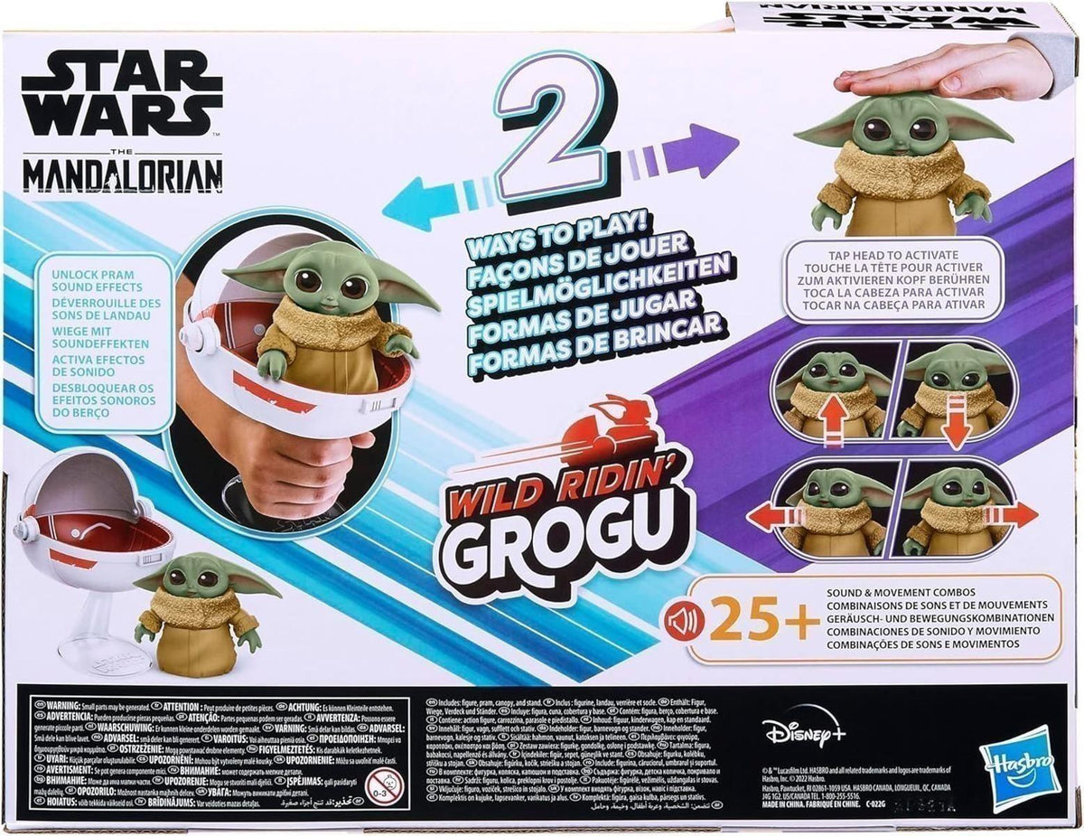 Star Wars Wild Ridin' Grogu Animatronik Spielzeug, über 25 Sound- und Bewegungskombinationen, Spielzeug für Kinder ab 4 Jahren