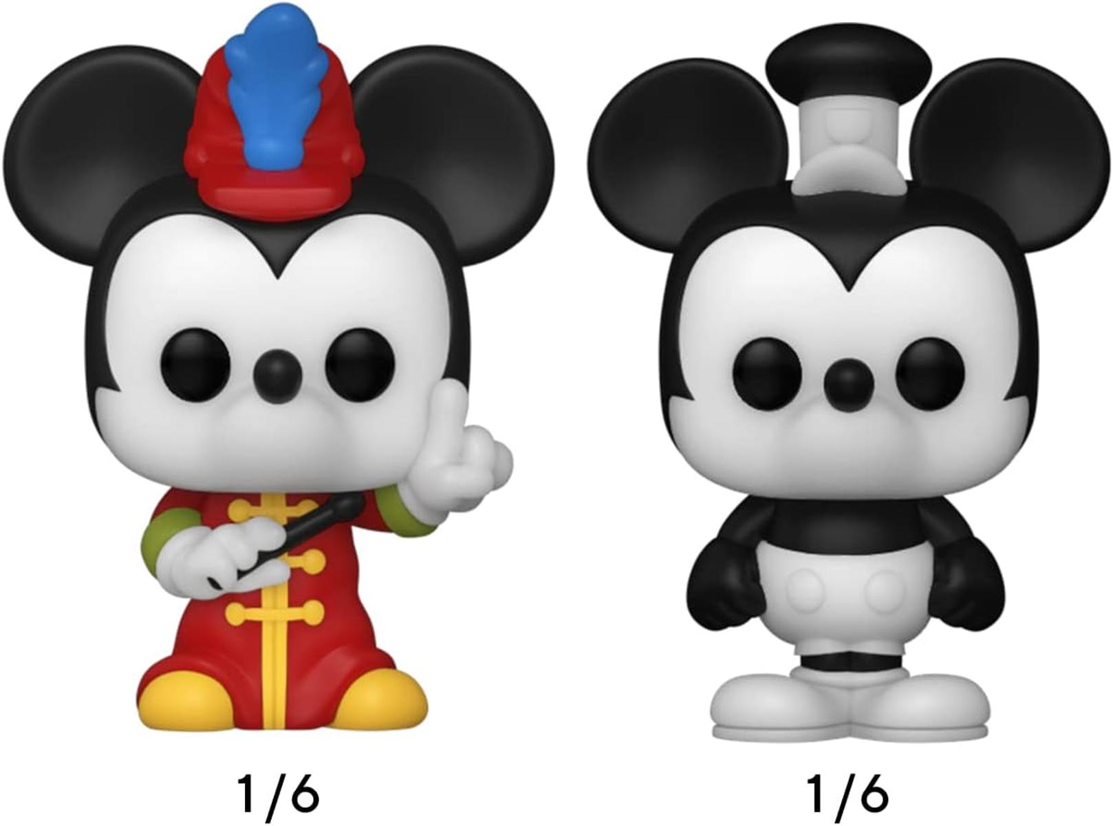 Funko Bitty Pop! Disney - Minnie Mouse (red Dress), Daisy Duck, Donald Duck und eine Überraschungs-Mini-Figur - 0.9 Inch (2.2 cm) Sammlerstück Stapelbares Display-Regal Inklusive - Geschenkidee