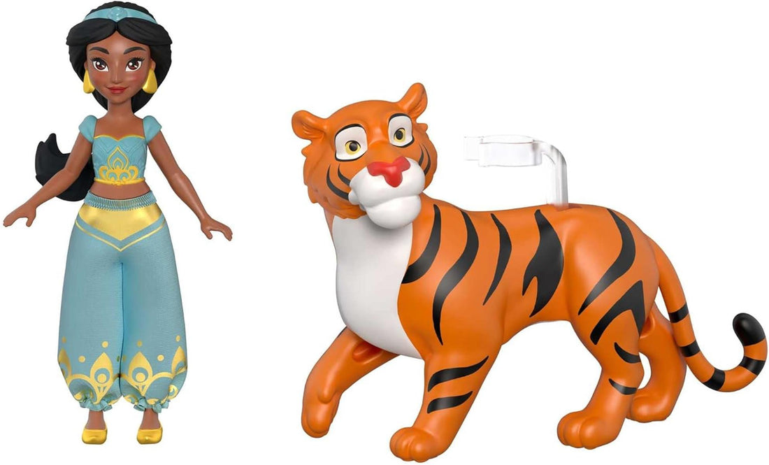 Mattel DISNEY Prinzessin Jasmin und Rajah Puppe Tigerfigur Aladdin 3 Jahren, HLW83