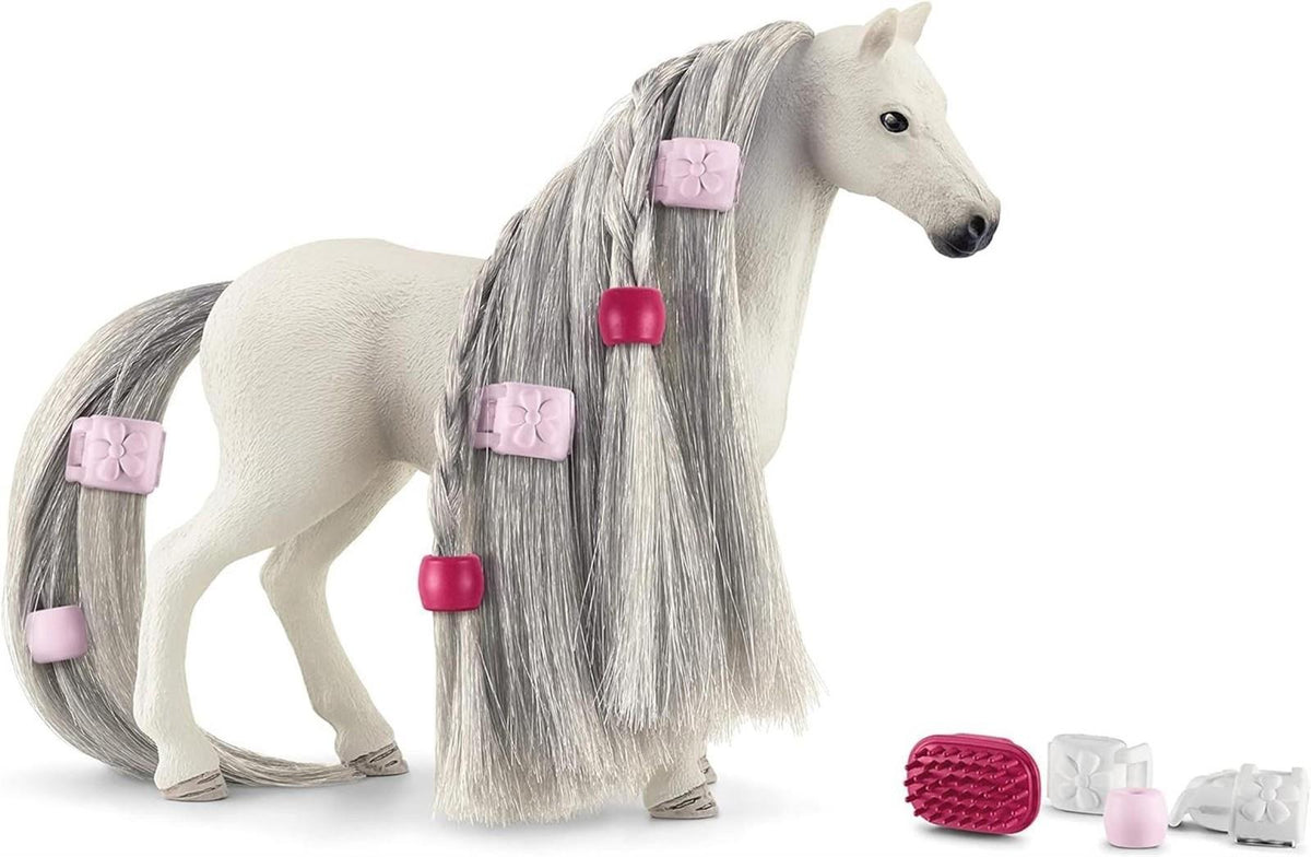 schleich HORSE CLUB Sofia's Beauties 42583 Quarter Horse Stute Spielset - 14-Teiliges Pferdespielzeugset mit Pferd mit Mähne und Zubehör für Fantasievolles Spiel Pferde Spielzeug ab 4