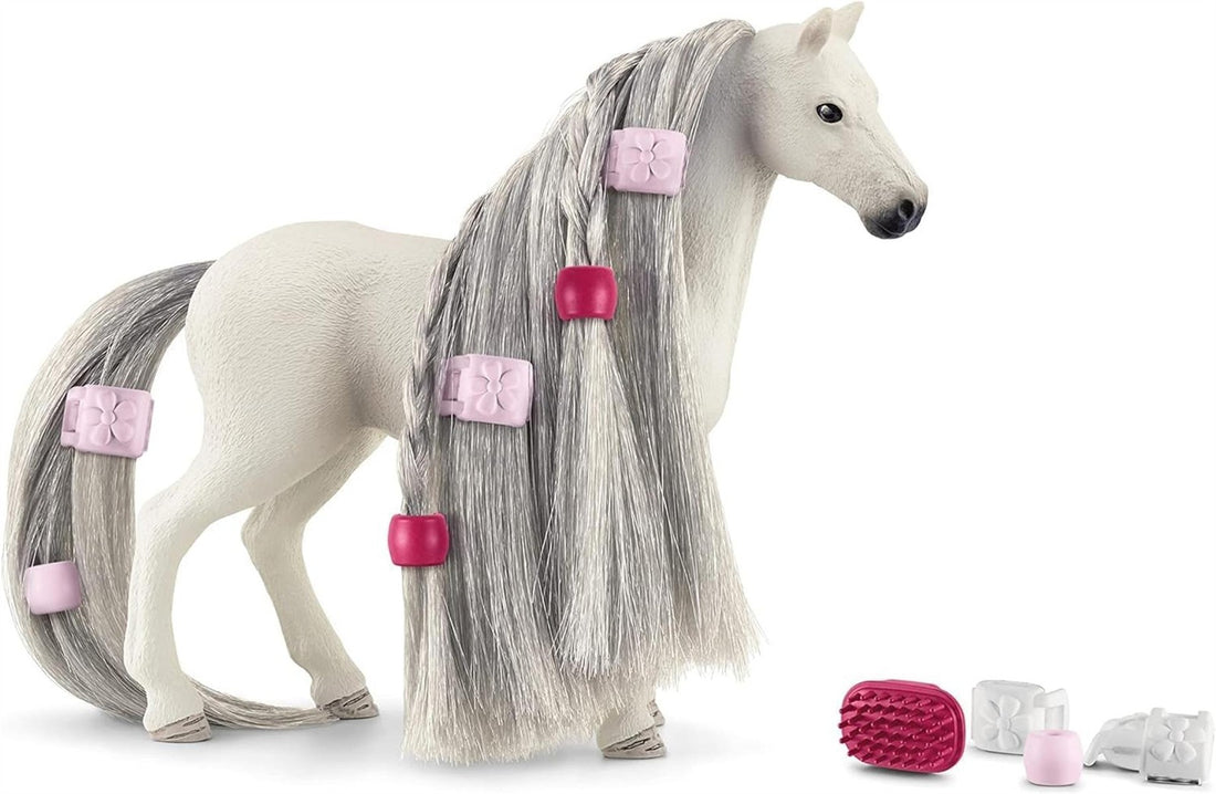 schleich HORSE CLUB Sofia's Beauties 42583 Quarter Horse Stute Spielset - 14-Teiliges Pferdespielzeugset mit Pferd mit Mähne und Zubehör für Fantasievolles Spiel Pferde Spielzeug ab 4