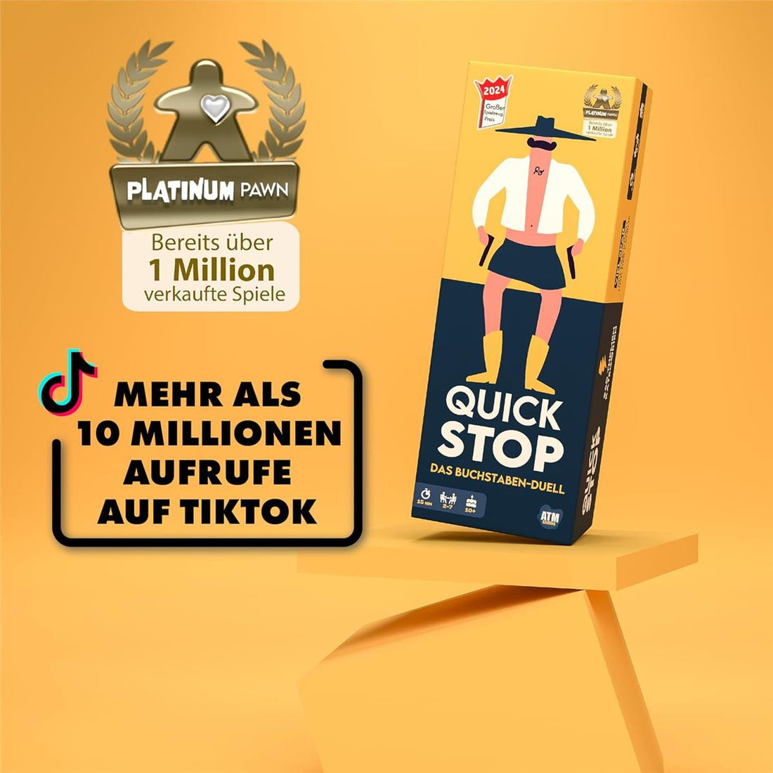 ATM Gaming Quickstop Das Buchstaben-Duell Kartenspiel 2 bis 7 Spieler
