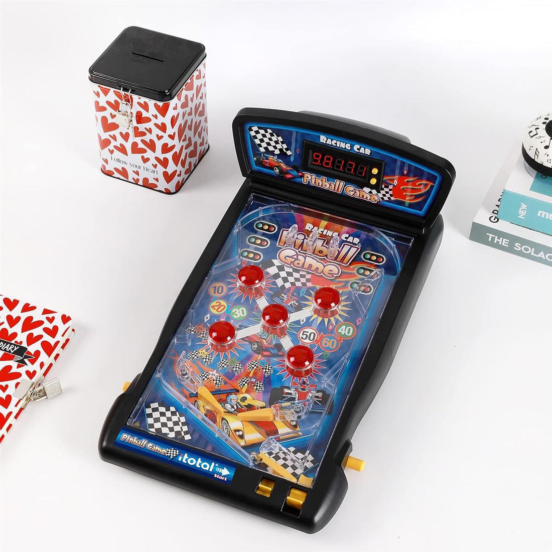 I-TOTAL® Pinball Space Galaxy Game Flipper Weltraum Retro-Vintage-Display