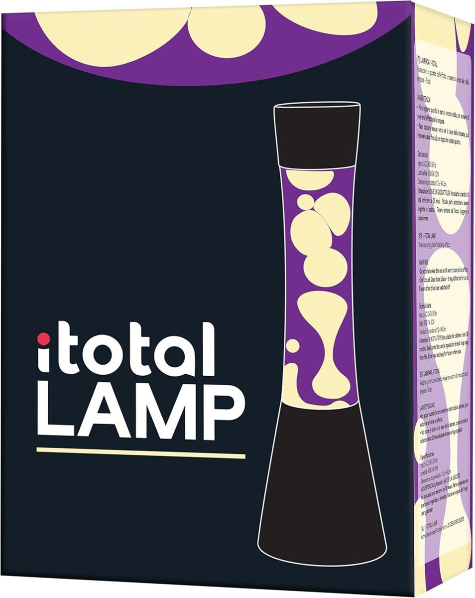 I-TOTAL® Lavalampe Magie Lavaspektakel: Einzigartiges für Ihr Zuhause Violett/Wachs Weiß
