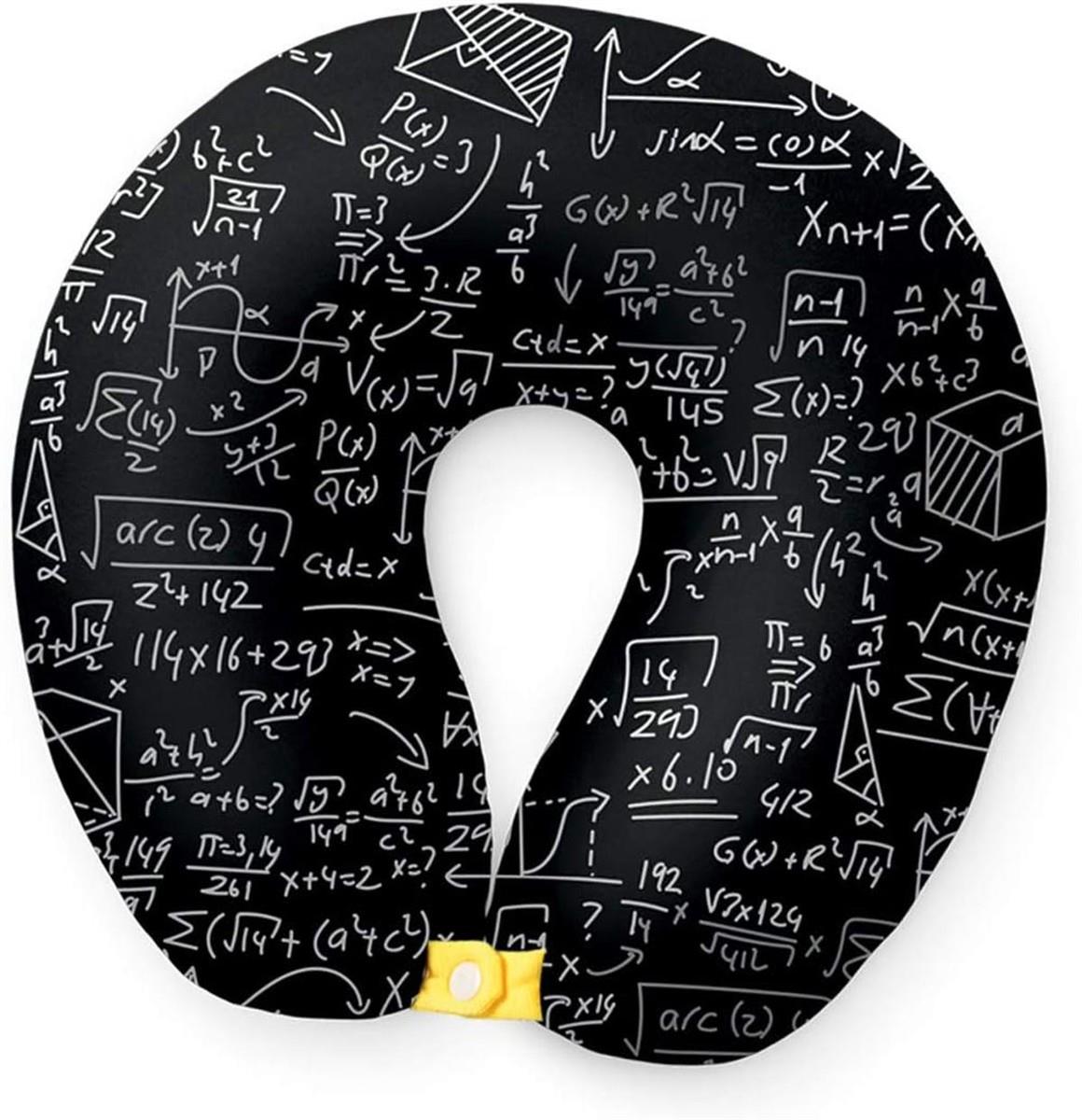 I-TOTAL® Reisekissen Nackenkissen weich für Nackenstützen Mathematik