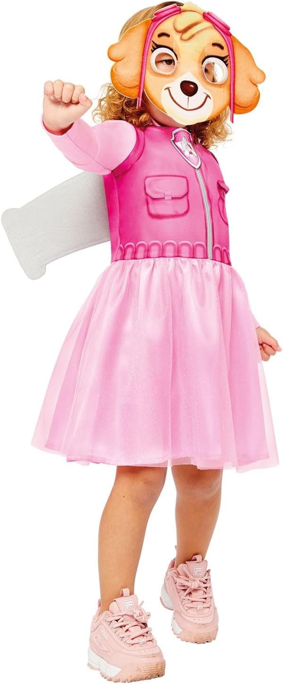 Amscan - Kinderkostüm Skye aus Paw Patrol, Kleid, Flügel, Maske, Serie, Helfer auf vier Pfoten, Hund, Motto-Party, Karneval