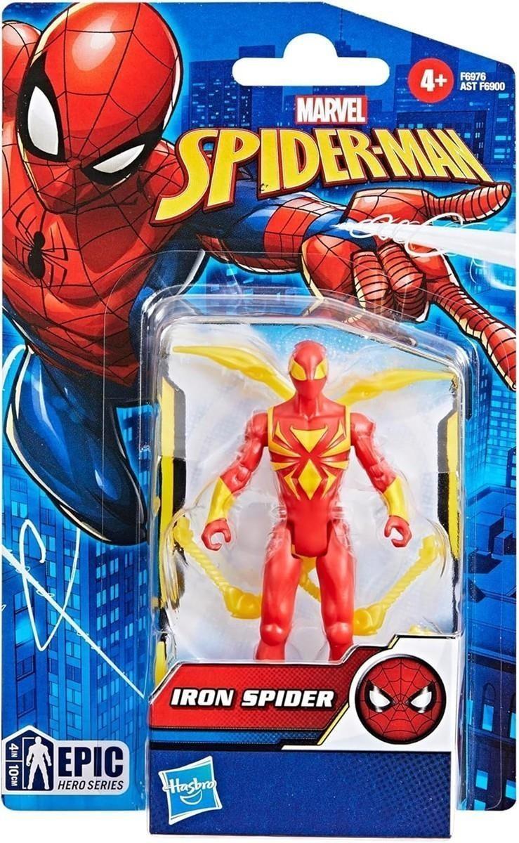 Marvel Spider-Man Epic Hero Series 10 cm große Iron Spider Action-Figur, Red, Gold