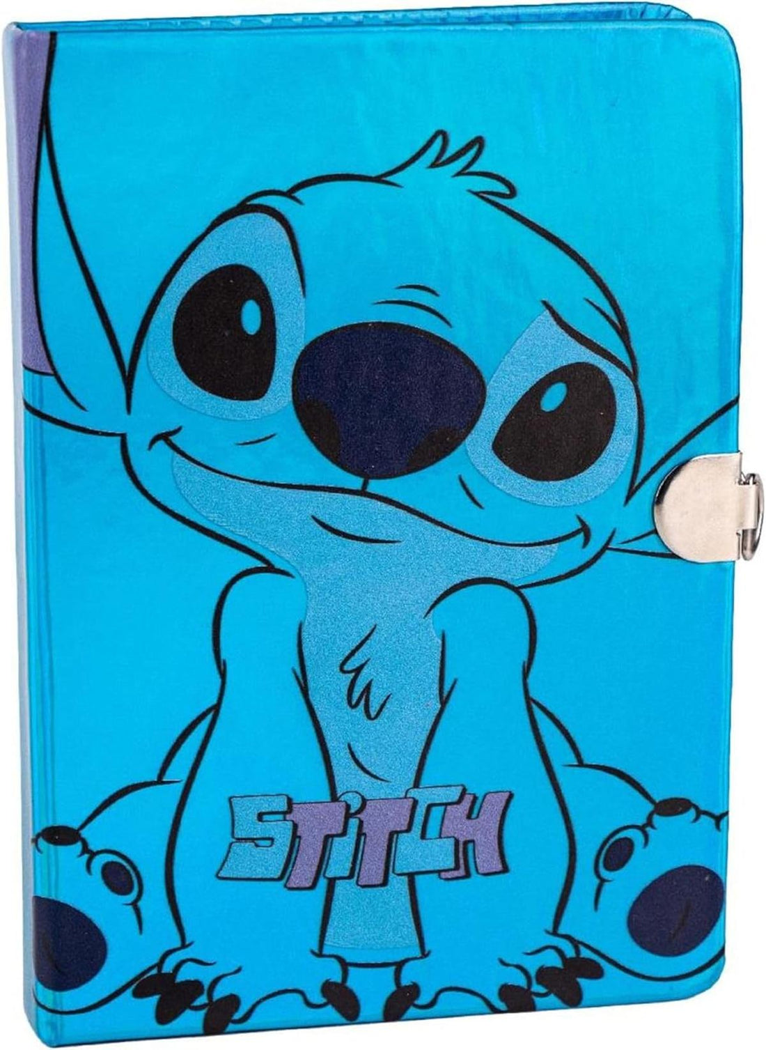 Stitch Tagebuch - Fester Einband - Mit Stitch auf der Vorderseite - Farbe Blau - Inklusive Schloss - Diary in Geschenkbox - Original Produkt in Spaniend Designed