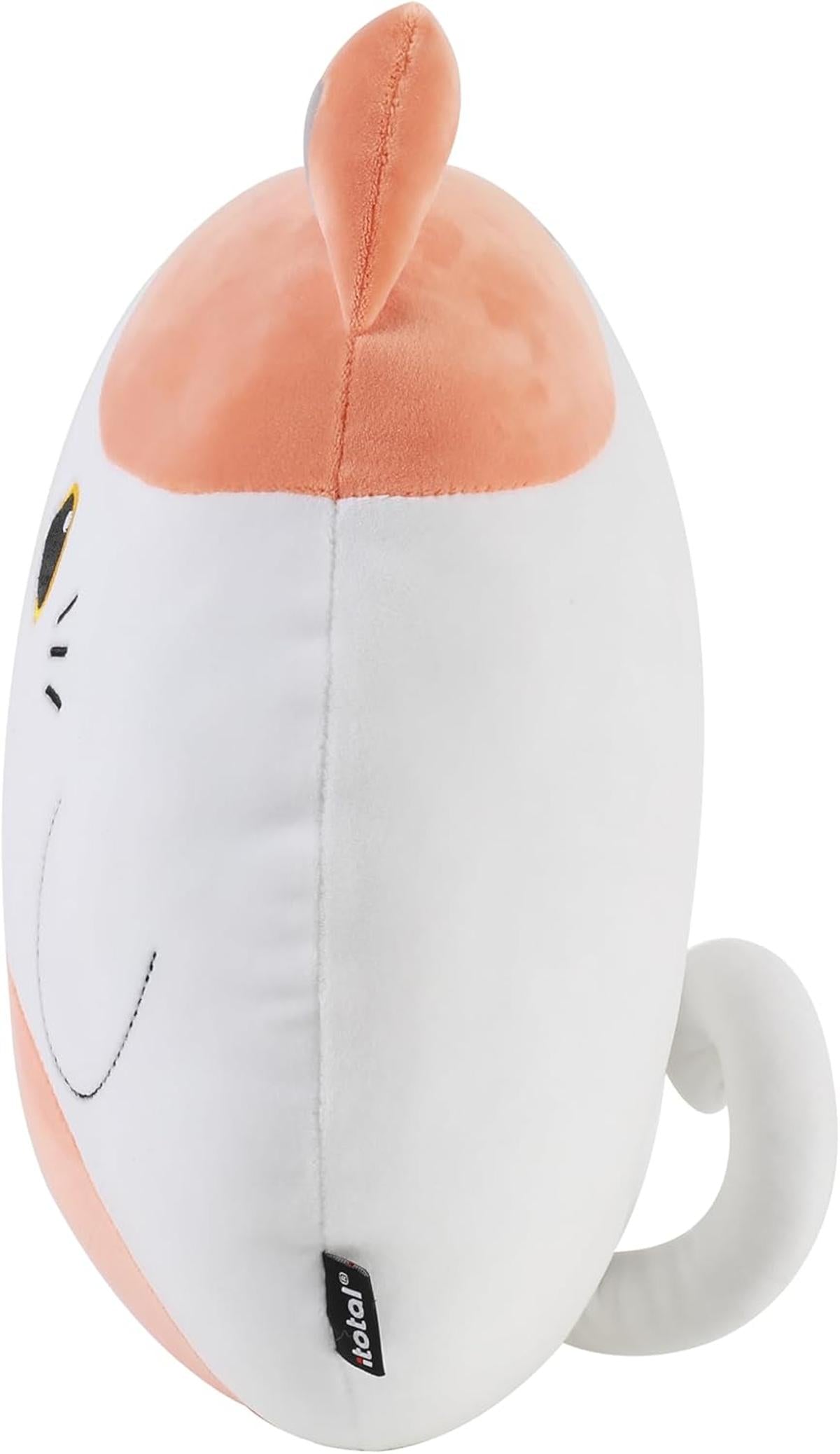 I-TOTAL ® - Dekokissen für Kinder/Wohnzimmer, Flauschiges Stoffkissen in Form Katze