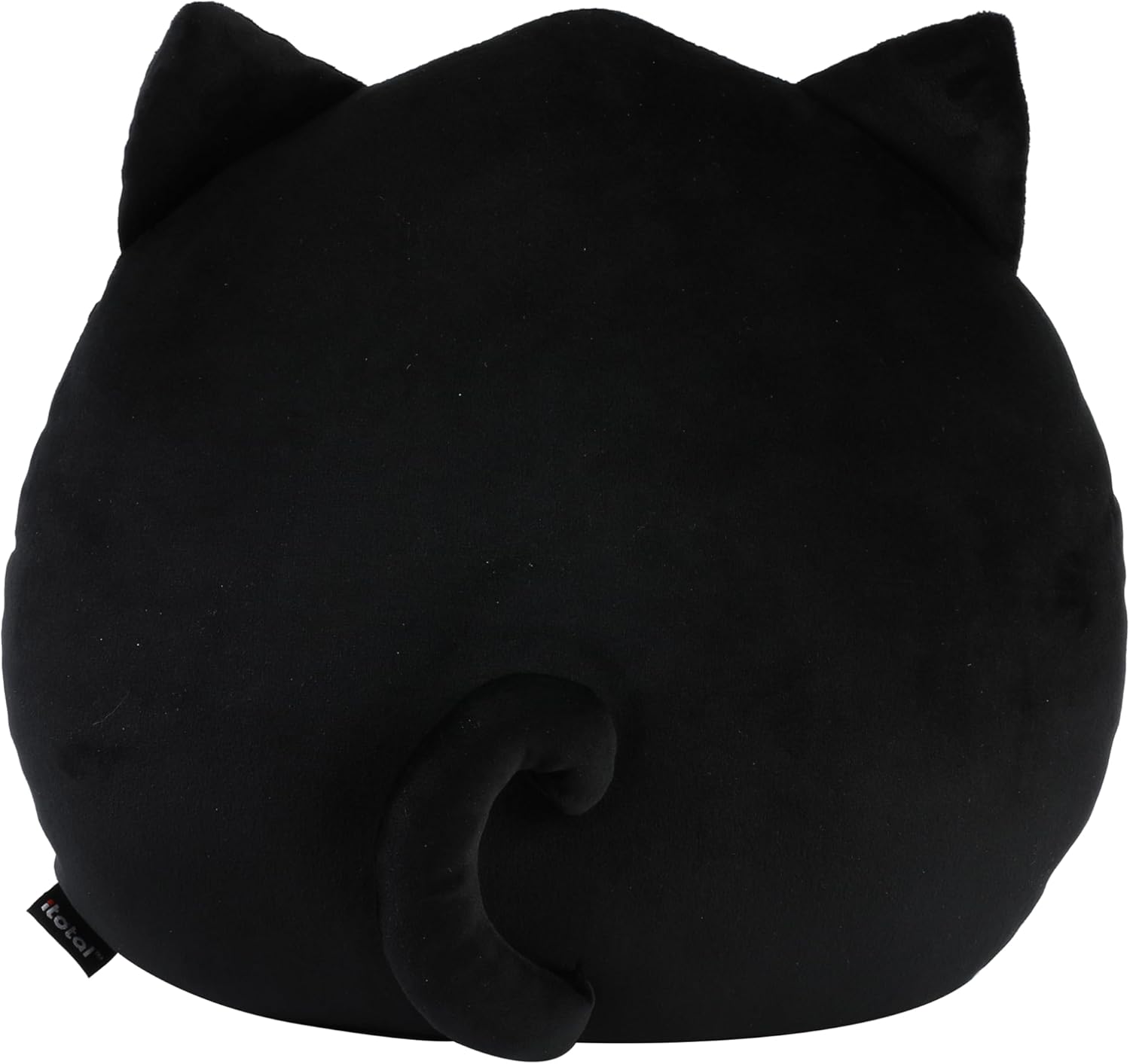 I-TOTAL ® - Dekokissen für Kinder/Wohnzimmer, Flauschiges Stoffkissen in Form schwarze Katze