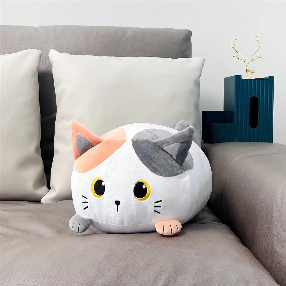 I-TOTAL® Dekoratives Kissen für Bett Sofa Bequem und kuschelig orange Katze