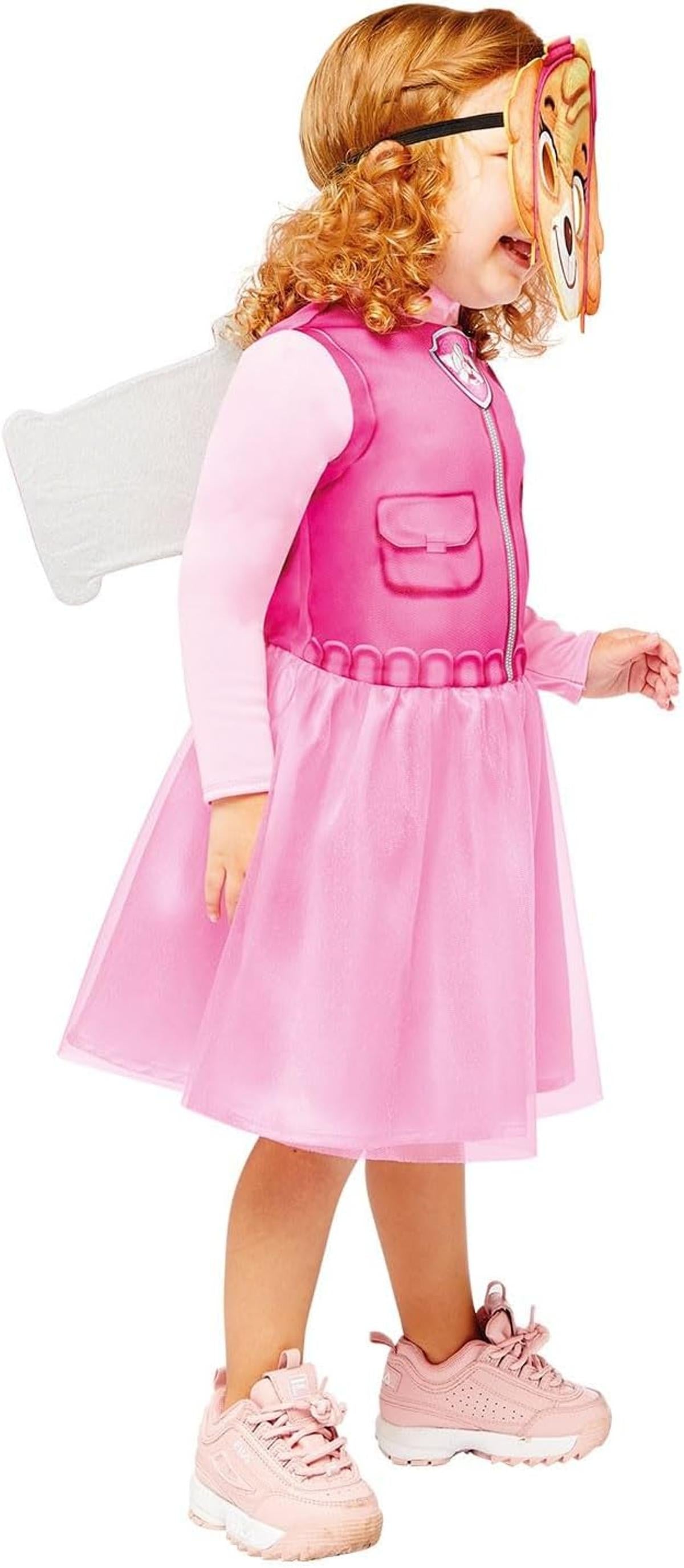 Amscan - Kinderkostüm Skye aus Paw Patrol, Kleid, Flügel, Maske, Serie, Helfer auf vier Pfoten, Hund, Motto-Party, Karneval
