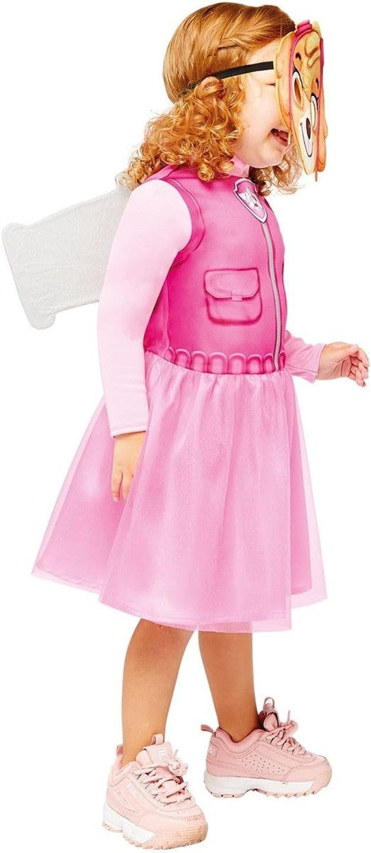 Amscan - Kinderkostüm Skye aus Paw Patrol, Kleid, Flügel, Maske, Serie, Helfer auf vier Pfoten, Hund, Motto-Party, Karneval