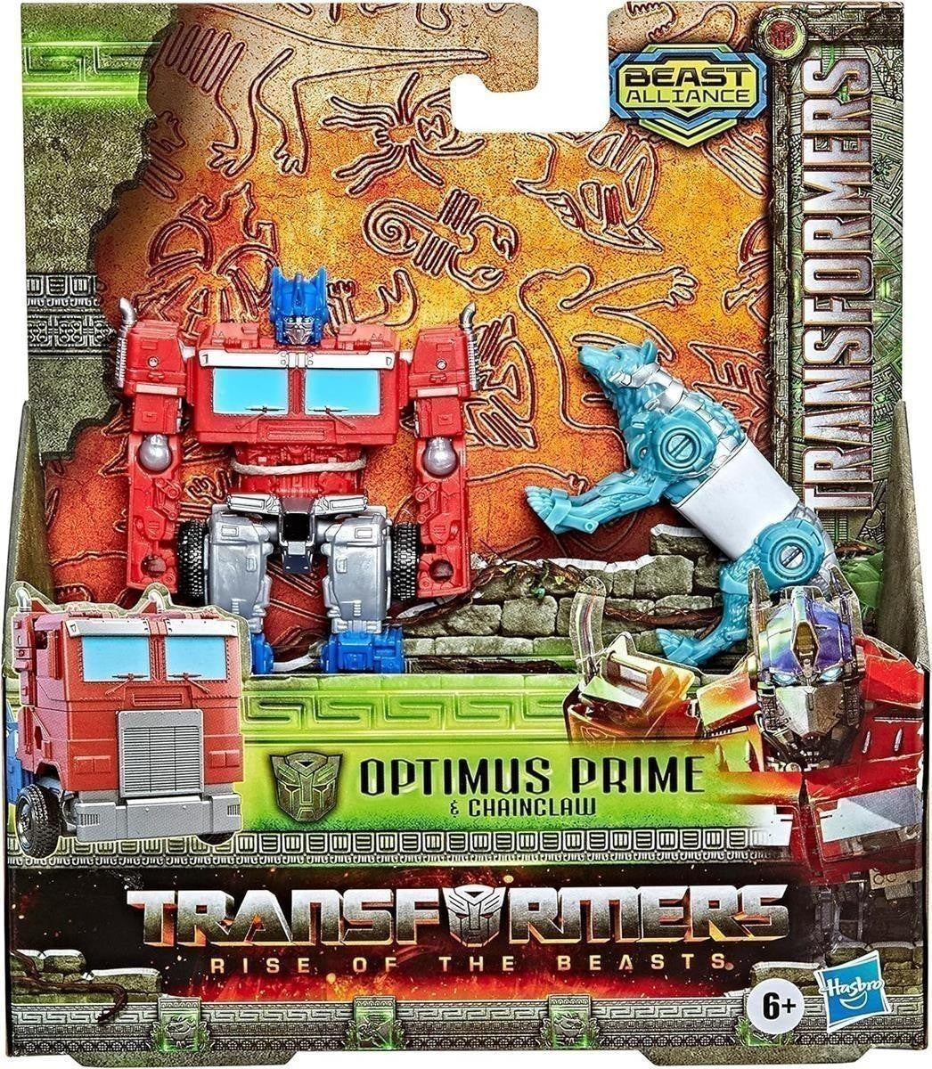 Transformers: Aufstieg der Bestien Beast Alliance Beast Weaponizers 2er-Pack Optimus Prime Spielzeug, ab 6, 12,5 cm