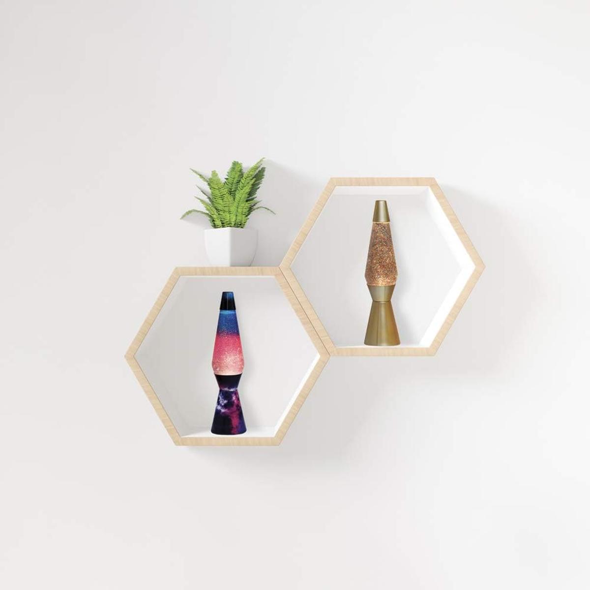 I-TOTAL® Lavalampe Magie Lavaspektakel: Einzigartiges für Ihr Zuhause Gold Glitzer