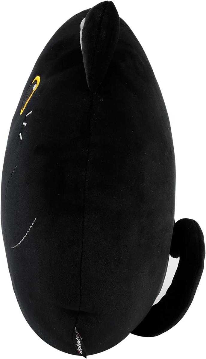 I-TOTAL ® Dekokissen für Kinder/Wohnzimmer Flauschiges Stoffkissen Form schwarze Katze