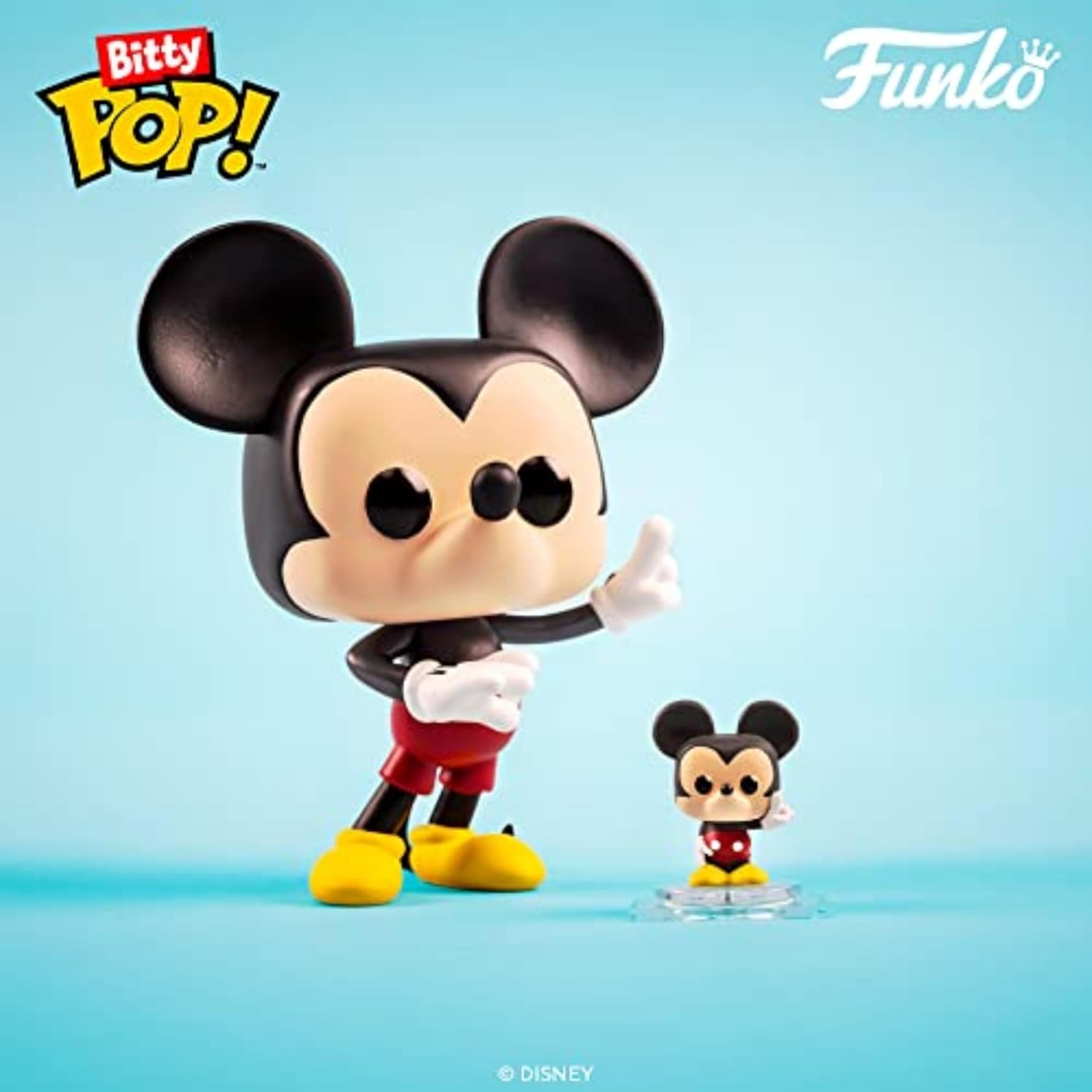 Funko Bitty Pop! Disney - Mickey Mouse, Minnie Mouse (pink Dress), Pluto und eine Überraschungs-Mini-Figur - 0.9 Inch (2.2 cm) Sammlerstück Stapelbares Display-Regal Inklusive - Geschenkidee