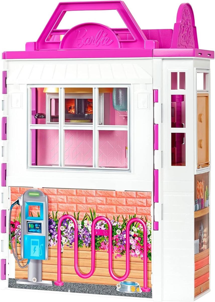 Barbie Cook 'n Grill Restaurant 6 Spielbereiche über 30 Teile Puppenhaus