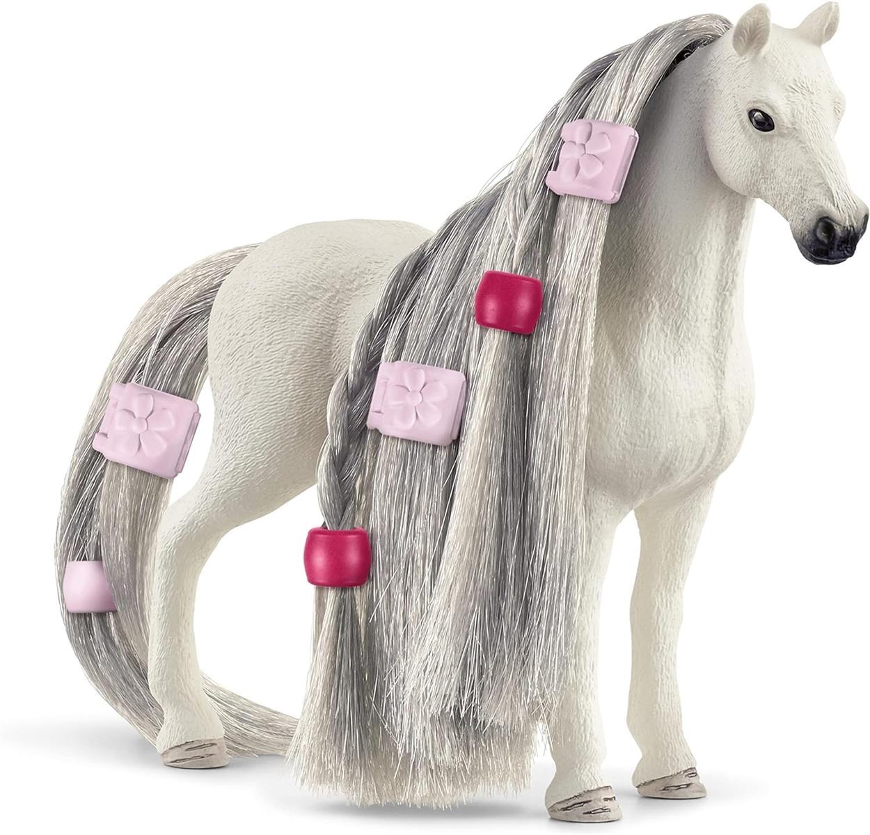 schleich HORSE CLUB Sofia's Beauties 42583 Quarter Horse Stute Spielset - 14-Teiliges Pferdespielzeugset mit Pferd mit Mähne und Zubehör für Fantasievolles Spiel Pferde Spielzeug ab 4