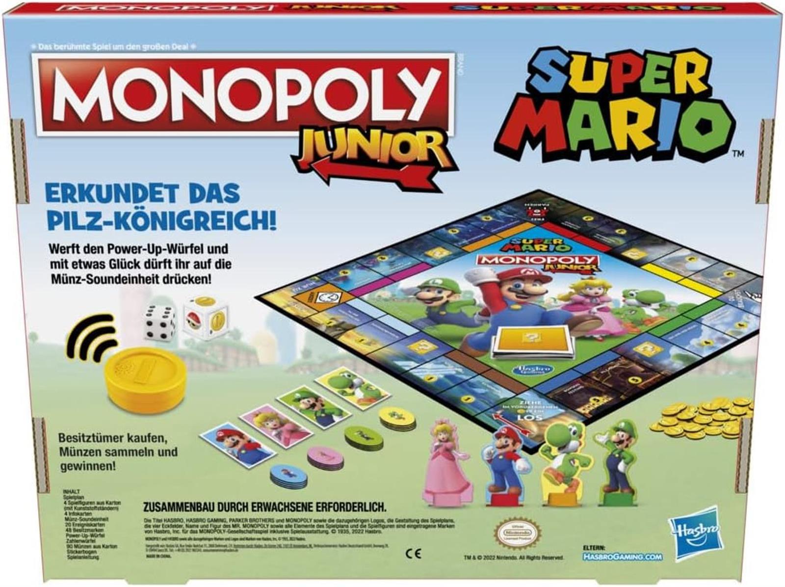 Hasbro Brettspiel Monopoly Junior Super Mario Edition ab 5 Jahren