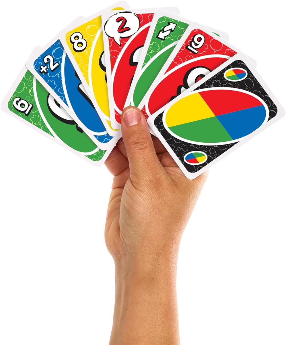 Mattel Games UNO House Rules Kartenspiel für Familienabende, Spieleabende, Reisen, Camping und Partys, HRL31