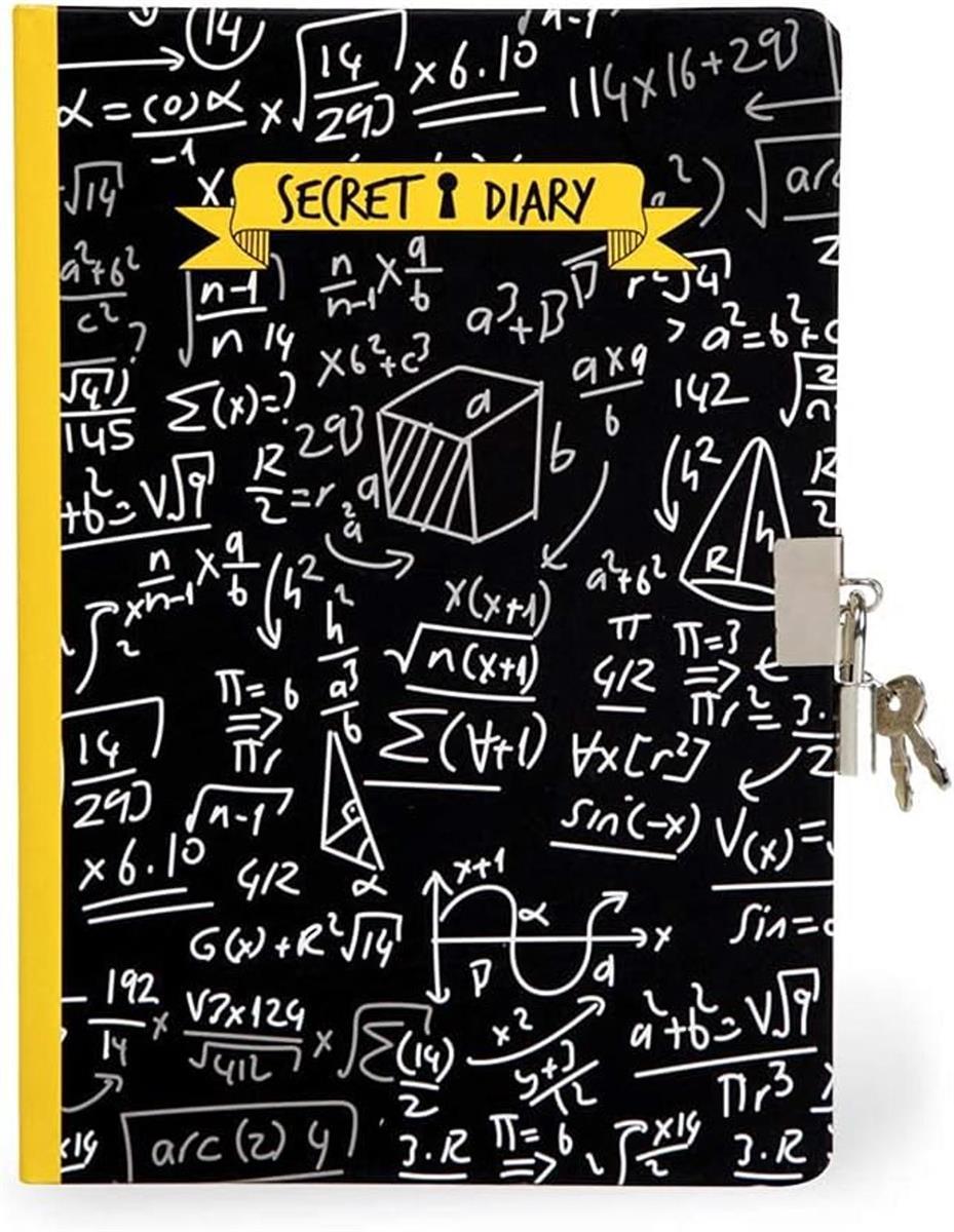 I-TOTAL ® Tagebuch Vorhängeschloss Schlüsseln 80 Seiten Mathematik