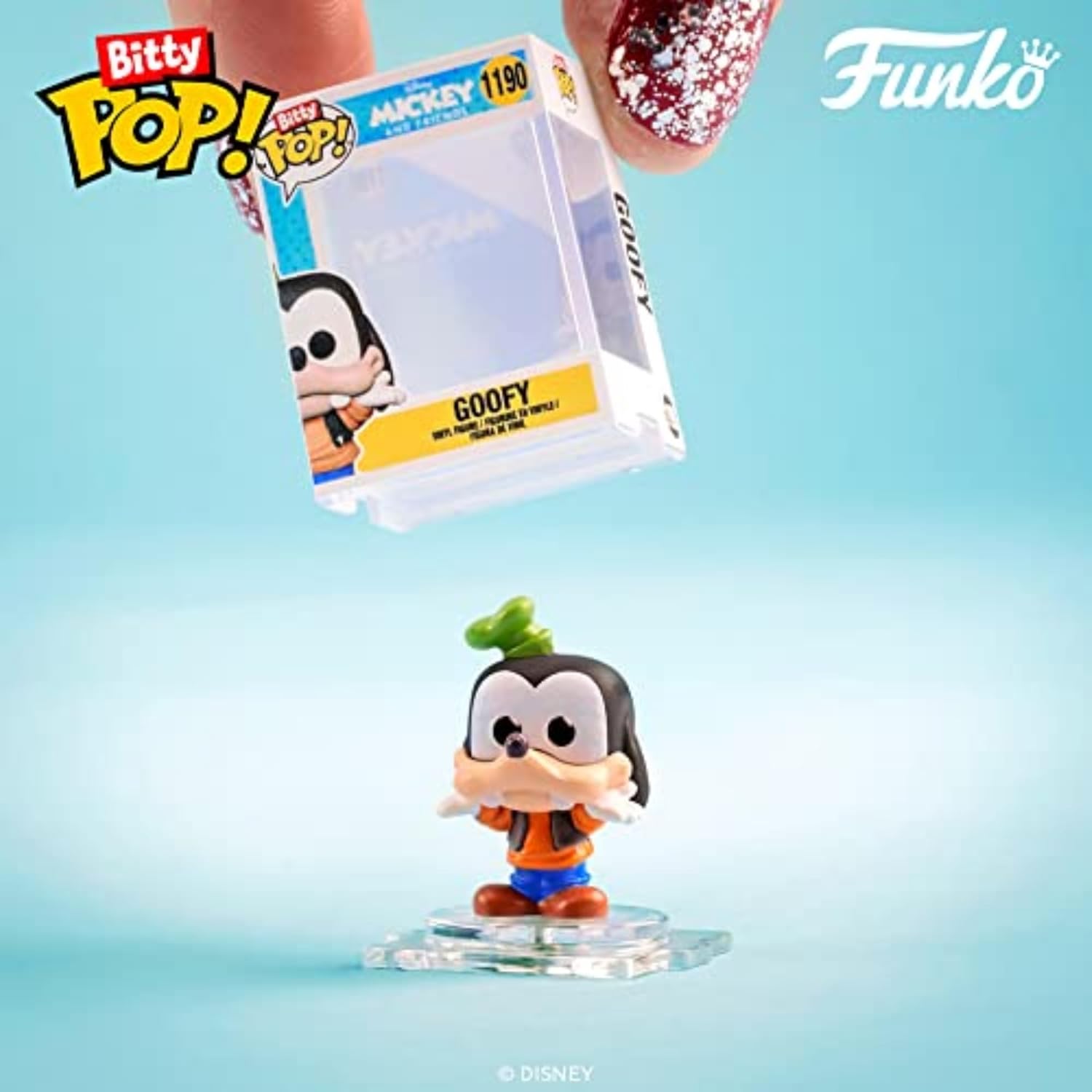 Funko Bitty Pop! Disney - Mickey Mouse, Minnie Mouse (pink Dress), Pluto und eine Überraschungs-Mini-Figur - 0.9 Inch (2.2 cm) Sammlerstück Stapelbares Display-Regal Inklusive - Geschenkidee