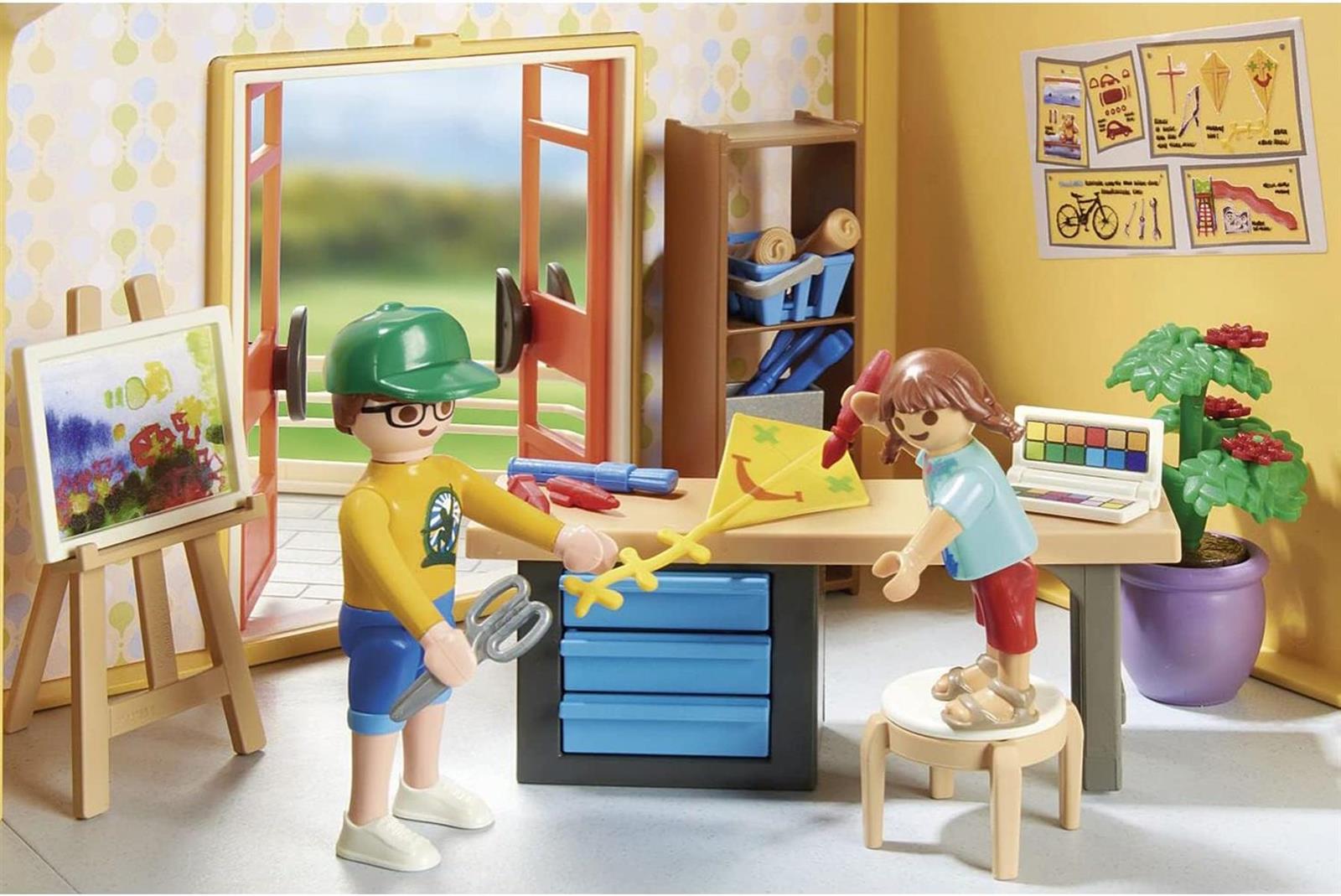 PLAYMOBIL City Life 70986 Etagenerweiterung Wohnhaus, Mit Lichteffekt, Spielzeug für Kinder ab 4 Jahren