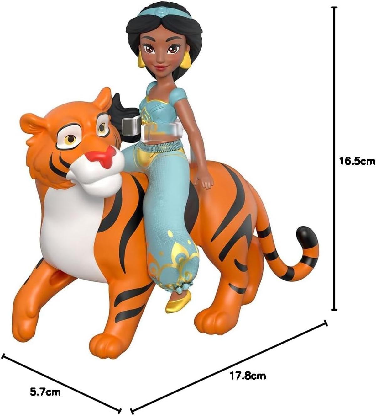 Mattel DISNEY Prinzessin Jasmin und Rajah Puppe Tigerfigur Aladdin 3 Jahren, HLW83