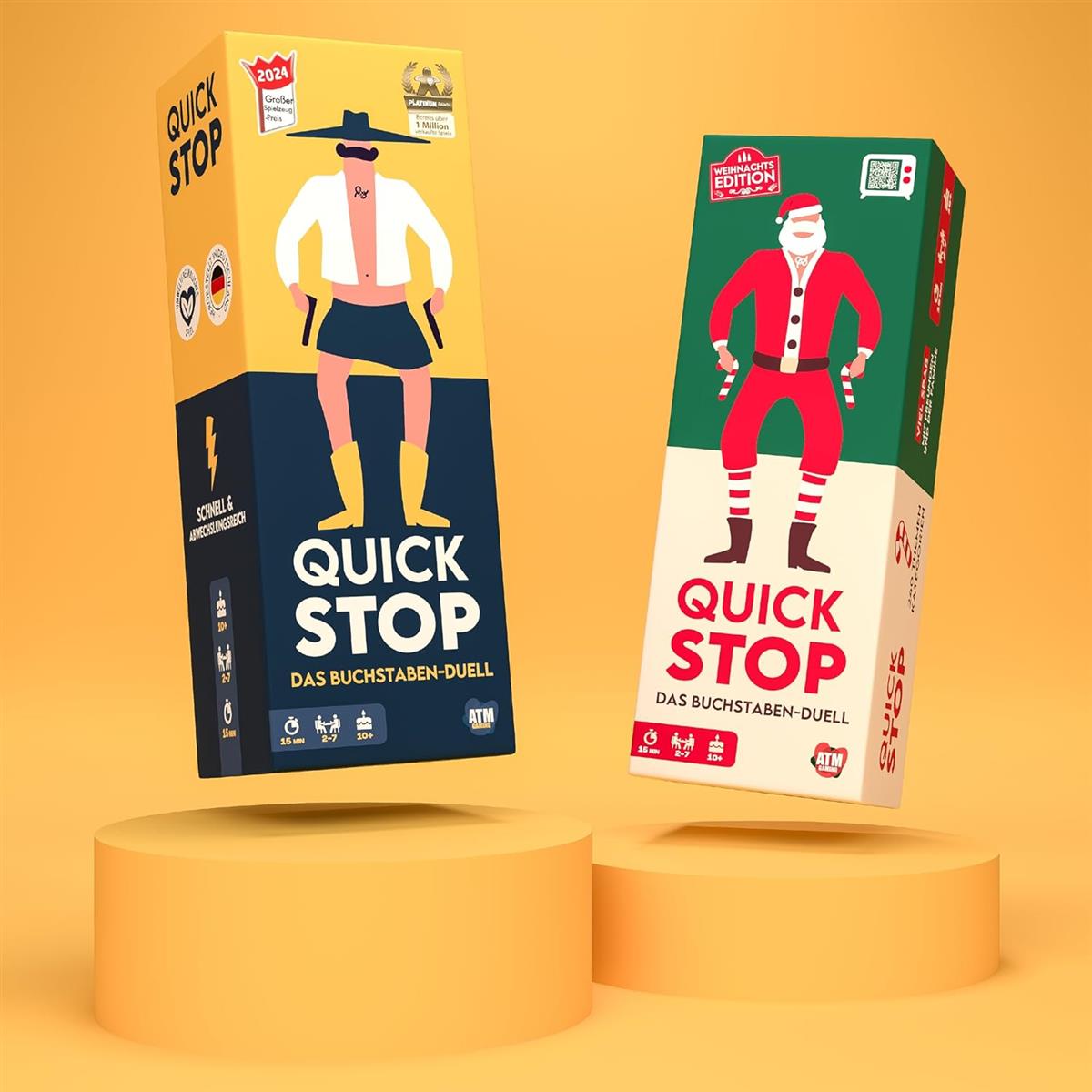 ATM Gaming Quickstop Das Buchstaben-Duell Kartenspiel 2 bis 7 Spieler