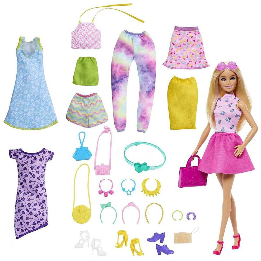 Barbie Großes Fashion Mode Spiel-Set Mattel Puppe und Kleidung ab 3 Jahre