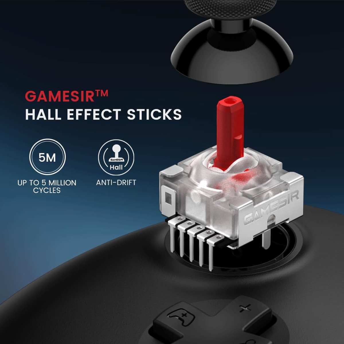 GameSir G7 HE Wired Controller für Xbox Series Windows 10|11 PC Game Controller mit Hall Effekt Sticks Black