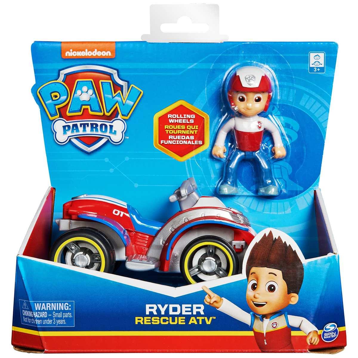PAW PATROL Quad-Fahrzeug mit Ryder-Figur Basic Vehicle Basis Fahrzeug Spielzeugauto ab 3 Jahren