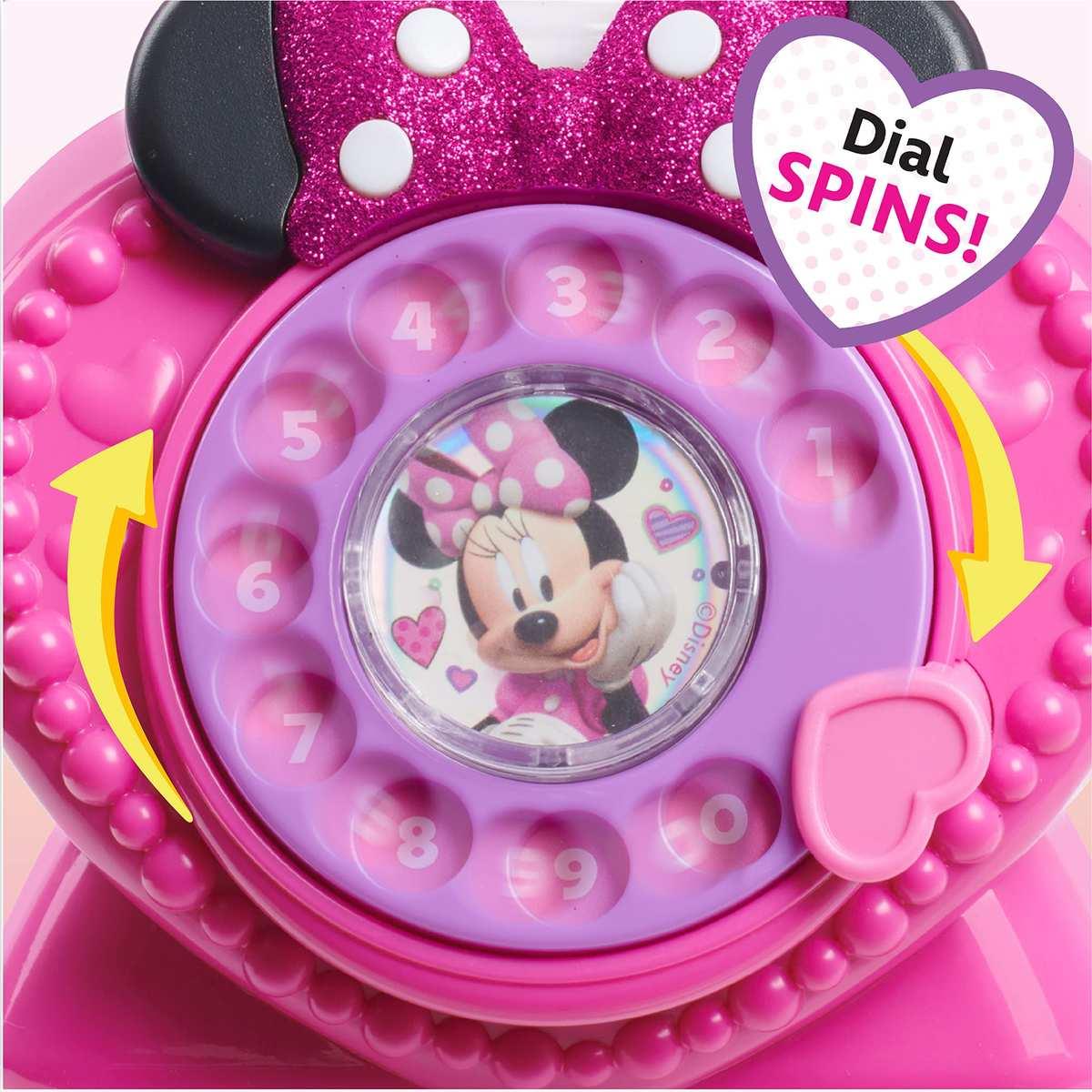 Disney Junior Minnie Mouse Ring Me Spieltelefon, Wählscheibe, Lichter- und Soundeffekte, Kinderspielzeug ab 3 Jahren von Just Play