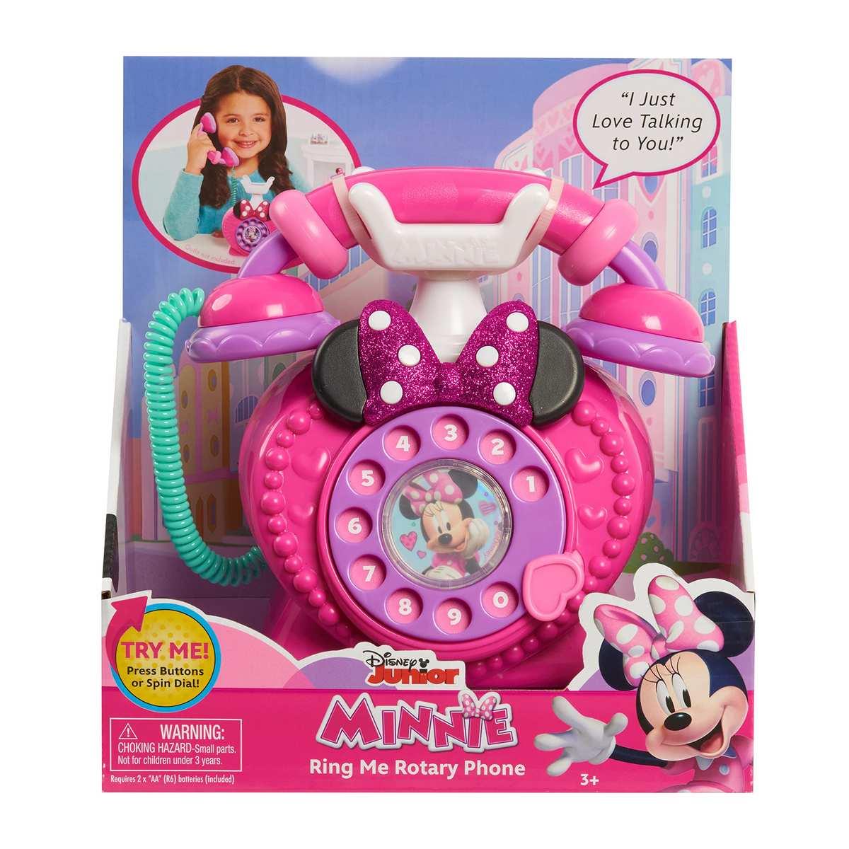 Disney Junior Minnie Mouse Ring Me Spieltelefon, Wählscheibe, Lichter- und Soundeffekte, Kinderspielzeug ab 3 Jahren von Just Play