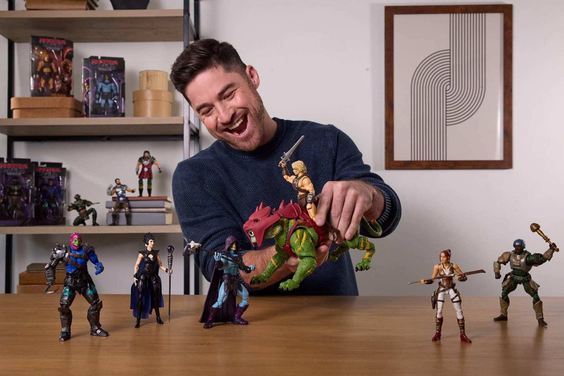 Masters of the Universe Chronicles Actionfigur Battle Cat, Maßstab 1:12, detailgetreu zum Film von 2026, Glasaugen und bewegliches Maul, Tiger mit Sattel und Panzerung, JKJ32