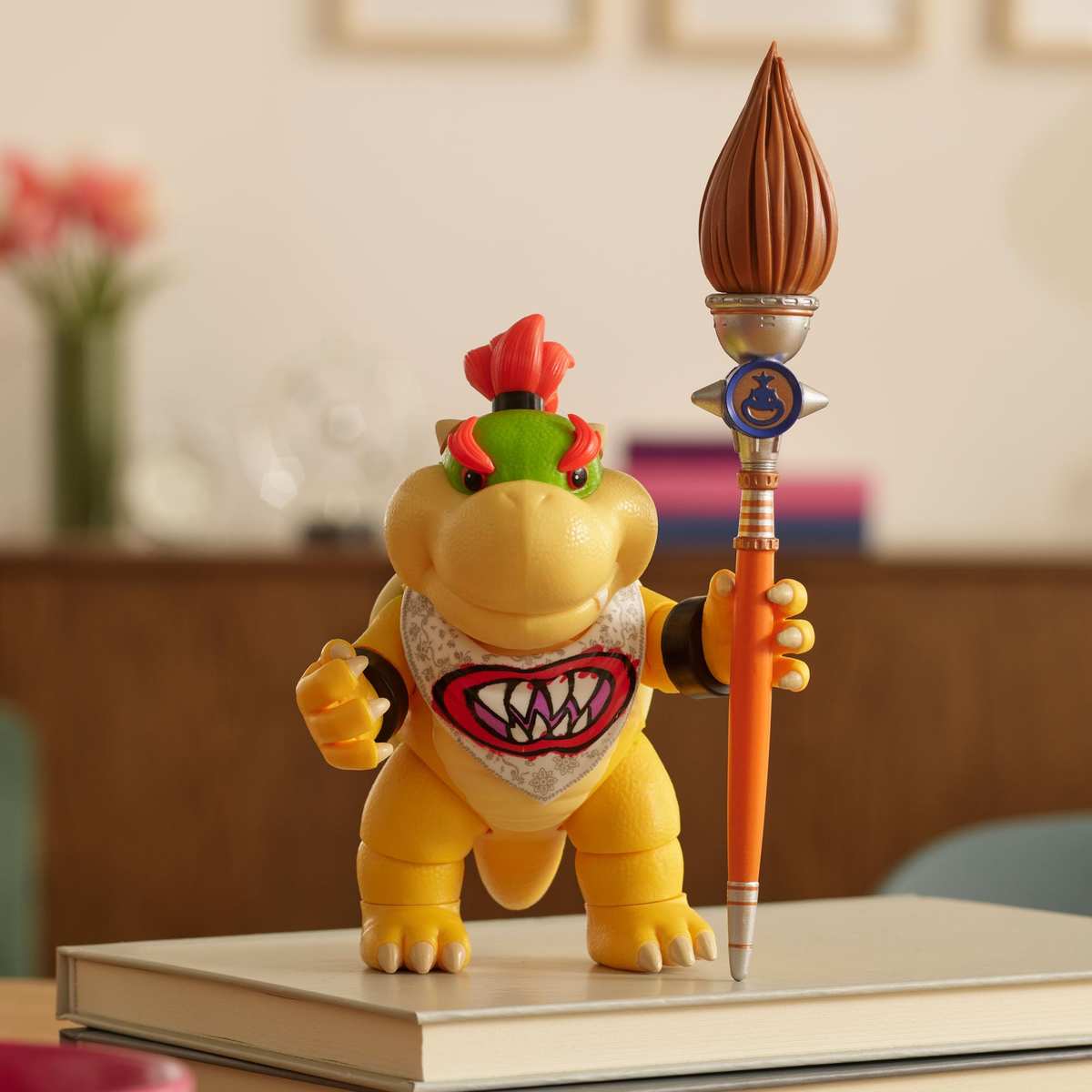 Super Mario Galaxy-Film: Bowser Jr. 12,7 cm Actionfigur mit Zubehör 17 Gelenkpunktei nklusive Pinsel-Zubehör 3+