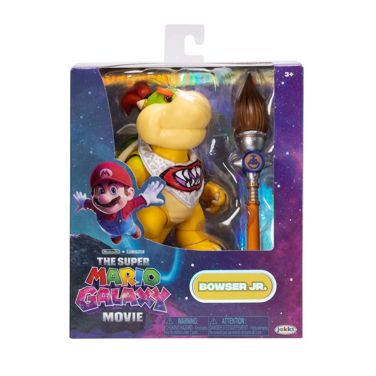 Super Mario Galaxy-Film: Bowser Jr. 12,7 cm Actionfigur mit Zubehör 17 Gelenkpunktei nklusive Pinsel-Zubehör 3+