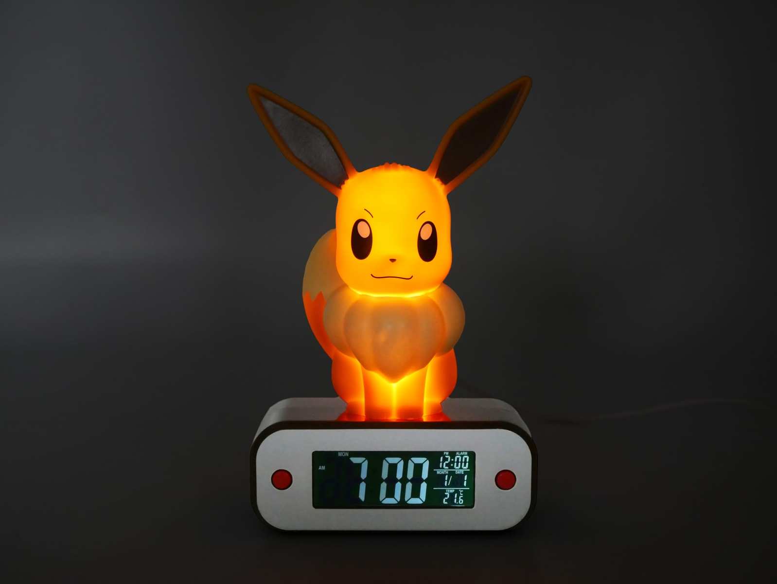 Teknofun - Pokemon Evoli Eevee Radio Wecker mit Leuchteffekt - 811370, 44