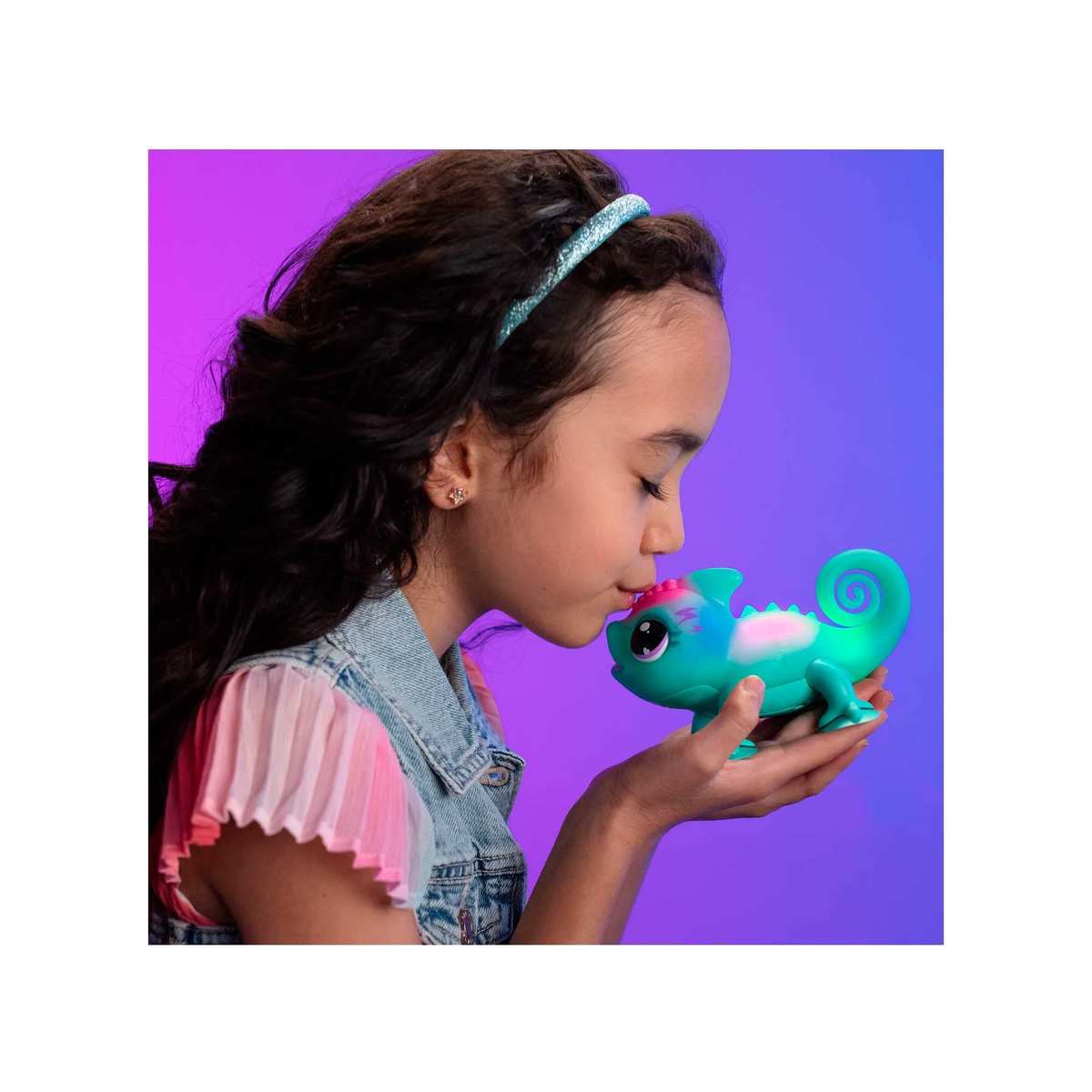 Little Live Pets Sunny Your Chamäleon, Leuchtend, interaktives Spielzeug mit Touch-Sensoren, leuchtet auf, drückt Emotionen aus und hat mehr als 30 Geräusche, Haustier für Kinder ab 5 Jahren, berühmt