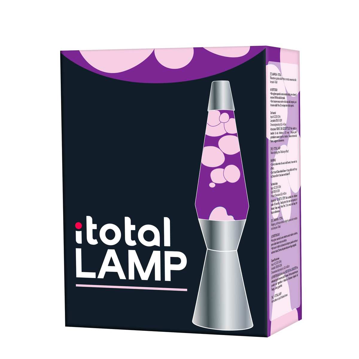I-TOTAL® Lavalampe Magie Lavaspektakel: Einzigartiges für Ihr Zuhause Lila weiß Spaceship
